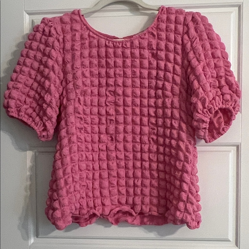 Pink Textured Top